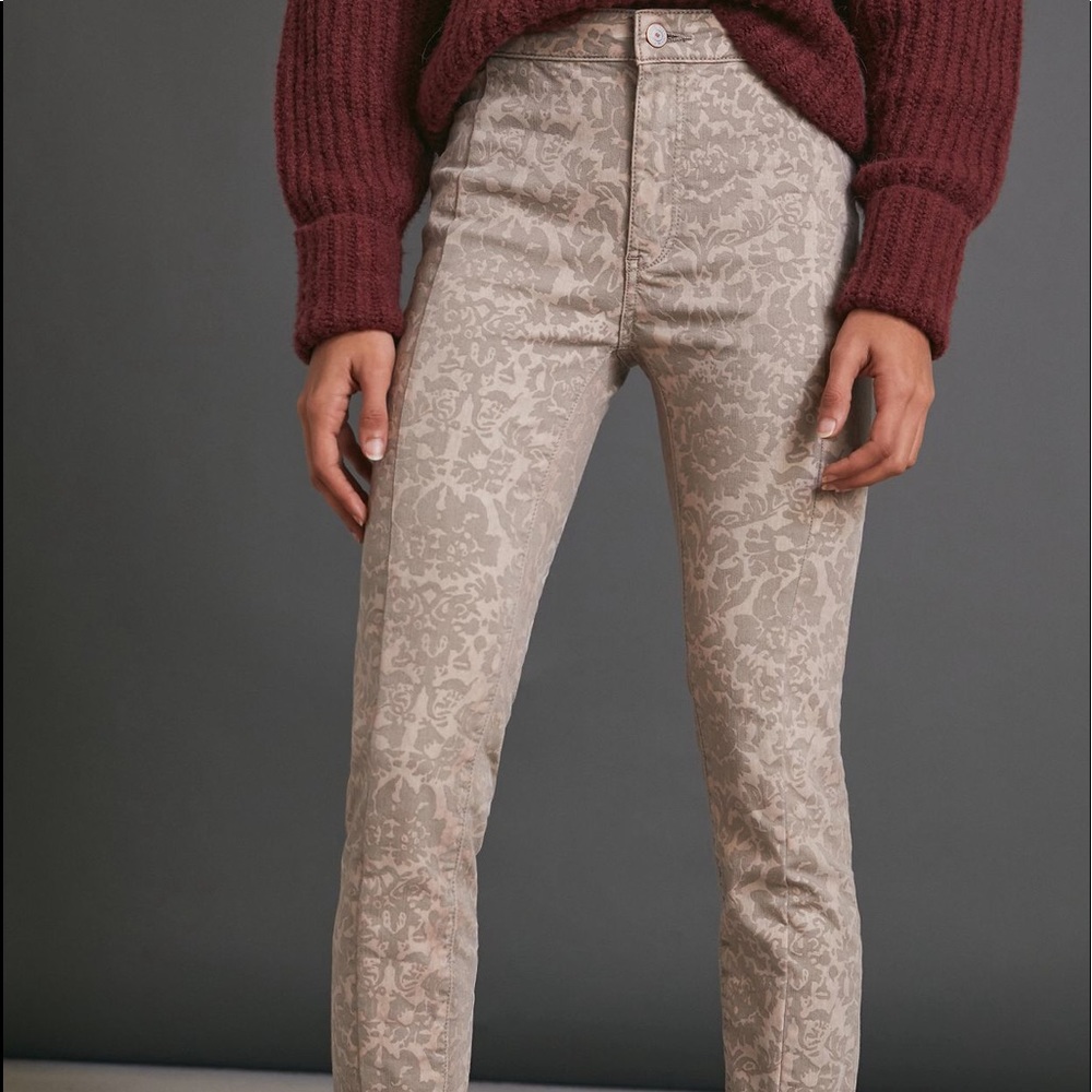 Anthropologie | PILCRO FLOCKED LEGGINGS | Size 32 - Picture 2 of 10